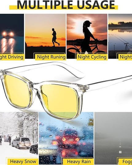 VISOONE Blue Light Blocking Glasses Square with Anti Computer Glare for Gaming Women and Men MONTANA