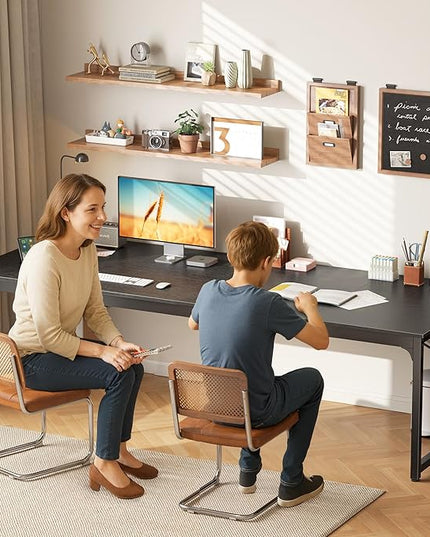 PRAISUN 78.7 X 29.5 Inch Computer Desk with Deeper Desktop, Long Gaming Office Writing Work Desk for Home Office, Study, Bedroom, Work from Home, Metal Frame, Black