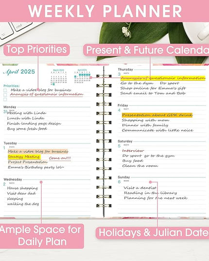 Ymumuda 2026 Planner, Daily Weekly Monthly Planner, 2026 Calendar Planner (Jan 2026 - Dec 2026), 8.4" x 6.3", Teacher School Student Work Agenda with Tabs, Ideal for School Office Supplies