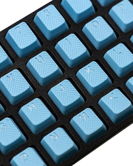 TAI-HAO 42 Rubber Gaming Keycaps Compatible with All MX Types Keyboards - Neon Blue