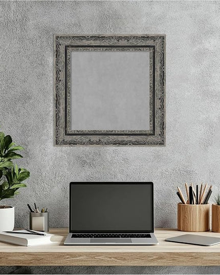 Amanti Art Black Framed Magnetic Board 16x16 X-Small Vision Board for use with Magnets, 100% Metal Sheet to Display Items as Office Decor or for Home Organization in mudroom, Kitchen or Kids Room