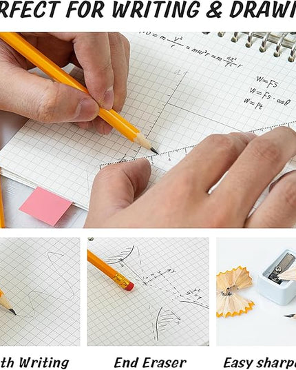 IKAYAS 400 Pack Yellow #2 HB Pencils with Erasers for Kids, Pre-Sharpened, Ambidextrous, Writing, Drawing, Sketching