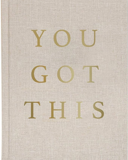 Sweet Water Decor Cute Motivational Lined Composition Notebook for Women, 100 Ruled Pages for Writing, Diary with Fabric Inspirational Cover (You Got This)