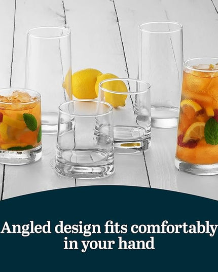 Libbey Cabos 16-Piece Tumbler and Rocks Glass Set