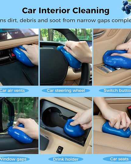 COLORCORAL Universal Cleaning Gel for Office Electronic Products Keyboard Cleaner Dust Cleaning Gel for Car Interior Cleanings,Car Putty Reusable Slime goo, Magic Cleaning Putty for Vehicle Vents