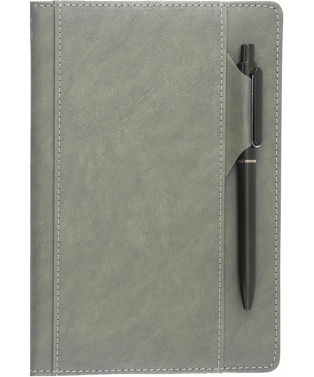SLFreMint Premium Hardcover Notebook with Pen and Pen Holder Clip, Card Pockets, 240 Pages, College Ruled, 80GSM, Leather Note Book for Work, Study, Diary and Other Scenarios, Suitable Journal for Both Men and Women
