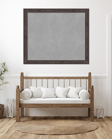 Amanti Art Black Framed Magnetic Board 46x54 Oversize Vision Board for use with Magnets, 100% Metal Sheet to Display Items as Office Decor or for Home Organization in mudroom, Kitchen or Kids Room