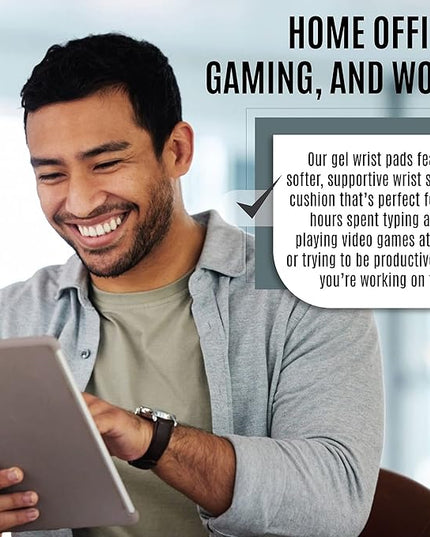 EXPOROX-Wrist Rest Pads-Ergonomic Mouse and Keyboard Support-Tension.Adjustable Fit with Padded Comfort.