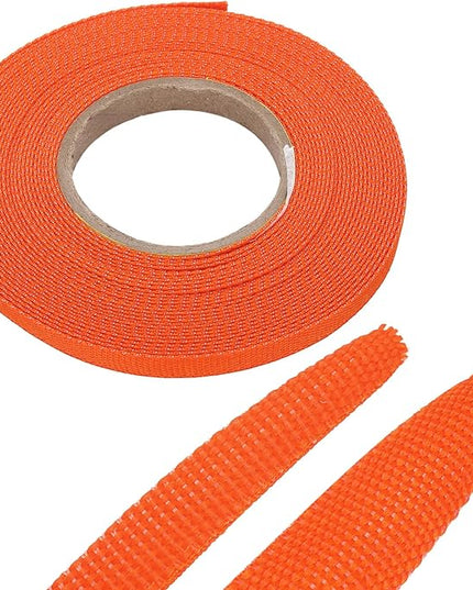 MECCANIXITY Braided Cable Sleeves Heat Shrinkable Fabric Sleeving, 1/4" 33ft Orange 2:1 Ratio Heat Shrinkable Cord Protector for Harness Cable, Network Cable Protection, Cable Management