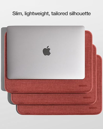 Incase ICON Sleeve with Woolenex - MacBook Air 13 inch M1, 2020, 2019, 2018 & MacBook Pro 13 inch 2019, 2018, 2017, 2016 Case - Fitted MacBook Case, Laptop Sleeve, Hard Cover, Durable (Red Clay)