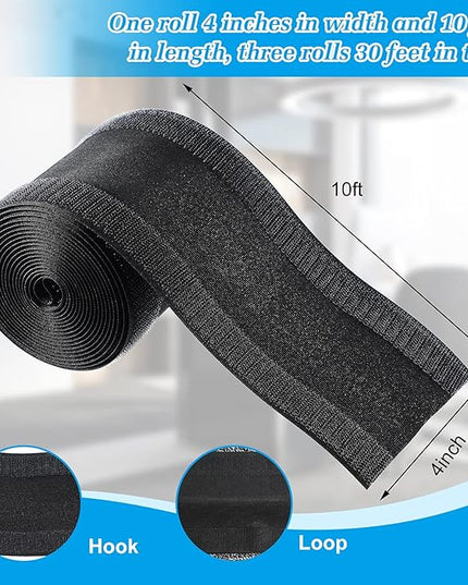 WILLBOND Carpet Cord Cover Cable Protector Floor Cover Cable Protector Management Only for Commercial Office Carpet(29.53 ft,Black)