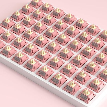 Outemu Red Bean Creamy Pro Keyboard Switch with Diffuser for Mechanical Gaming Keyboard,5-Pin 40gf Linear Pre-Lubed Switches(45Pcs)