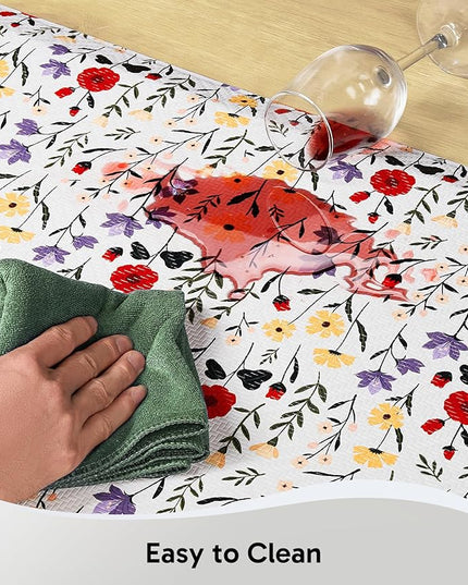 Ophanie Kitchen Mats for Floor, 3/4 inch Thick, 17x28 Anti Fatigue Cushioned Mat, Kitchen Rugs, Waterproof, Comfort Ergonomic Standing Mat for Office, Home, Sink, White Flower Non-Slip Ridged Bottom