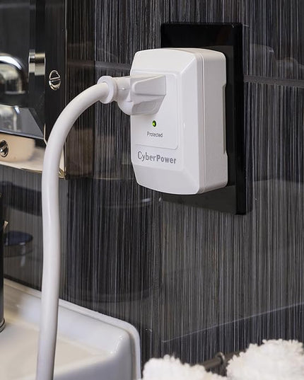 CyberPower CSB100W Essential Surge Protector, 900J/125V, 1 Outlet, Wall Tap, White, UL Listed