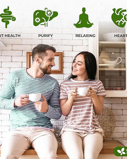 FreshDrinkUS, Premium 75 Tea Bags Men Super Tea – Herbal Blend with Senna, Dandelion Root, Ginger, Peppermint & More – 100% Natural, Sugar-Free. Caffeine-Free. Gluten-Free. Vegan