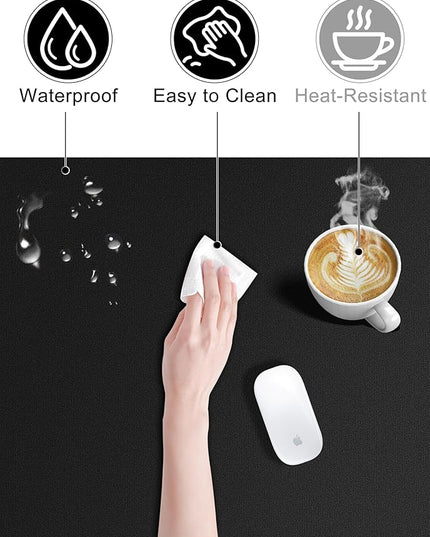 TopMade Mouse Pad with 15W Fast Wireless Charging, 31.5"x15.75" XXL Large Gaming Mousepad, Waterproof Desk Pad, Computer Desk Mat, Black(Includes 20W PD Power Adapter & 6.56ft Woven Cable)