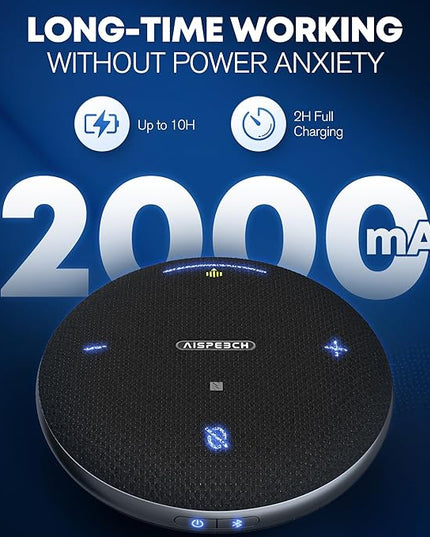 M4 Pro Speakerphone, Conference Microphone with Directional Voice Pickup, Enhanced Voice Pickup, AI Transcription, AI Noise Reduction, USB C, Bluetooth Speakerphone for Personal Workspaces