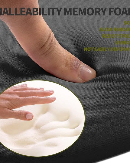 Hokafenle Ergonomic Mouse Pad Wrist Support, Terraced Slope Carpal Tunnel Wrist Pad for Mouse with Unibody Memory Foam, Wrist Rest Pain Relief Mousepad (Dark Grey, 11.8x7.9 in)