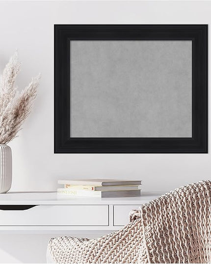 Amanti Art Black Framed Magnetic Board 21x25 Small Vision Board for use with Magnets, 100% Metal Sheet to Display Items as Office Decor or for Home Organization in mudroom, Kitchen or Kids Room