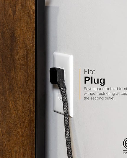 GE UltraPro 9-Outlet Surge Protector, 8', Black