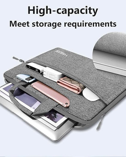 Laptop Shoulder Bag 13 13.3 14 Inch Case Compatible with MacBook Pro 14 2025-2021 M4/M3/M2/M1, Mac Air/pro 13-13.3 Inch and Most Popular 13-14 Notebooks,Spill-Resistant Briefcase, Dark Gray & Gray