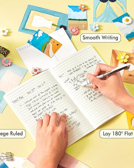 feela 36 Pack Soft Cover Journal Bulk, Lined Blank Travel Journal for Women Men Writing, Notebooks College Ruled for Work, Note Taking Notebook School Business Supplies, 8.2” x 5.5”, A5, Lemon Yellow