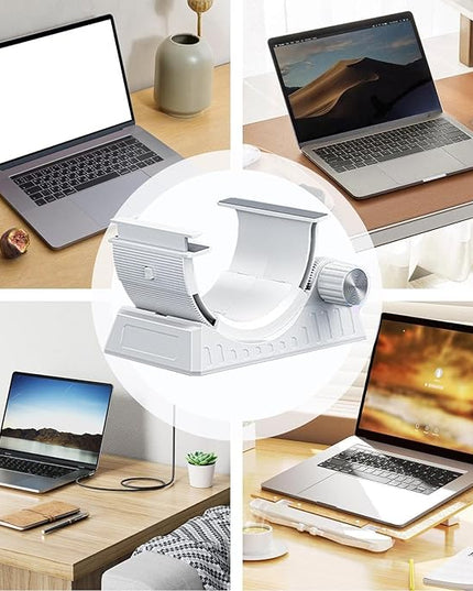 Adjustable Laptop Stand, Foldable Desk Support, C-Shaped Laptop Stand, Office Home Bed Desktop Tablet Couch Car Work Study, Portable Ergonomic for Efficient Work and Study Setup Lightweight