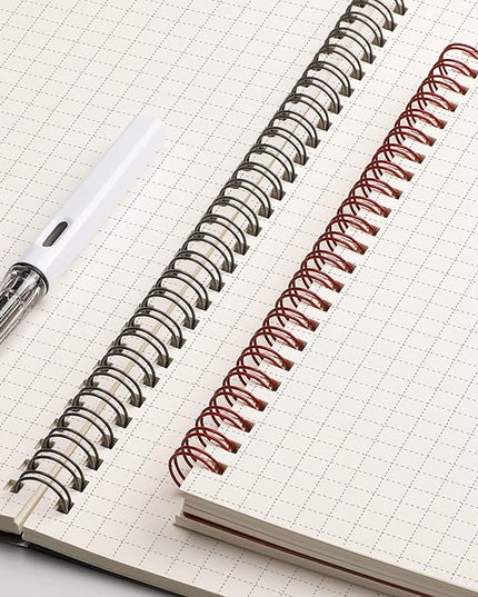 EMSHOI Graph Paper Spiral Notebook 5.7" x 8.22" - 4 Pack 640 Pages 100gsm Thick Grid Paper, A5 Graph Paper Notebook, Plastic Hardcover Journals for Writing Engineering Graphing Work School Supplies