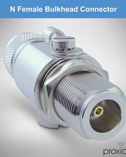 Proxicast Coaxial Lightning Arrester for 0 to 6 GHz (N-Male/N-Female) - Pro-Grade 230V Antenna Lightning Protector for 4G, LTE, 5G, Wi-Fi, 900MHz, Helium, LoRa and Other Outside Antennas (ANT-212-002)