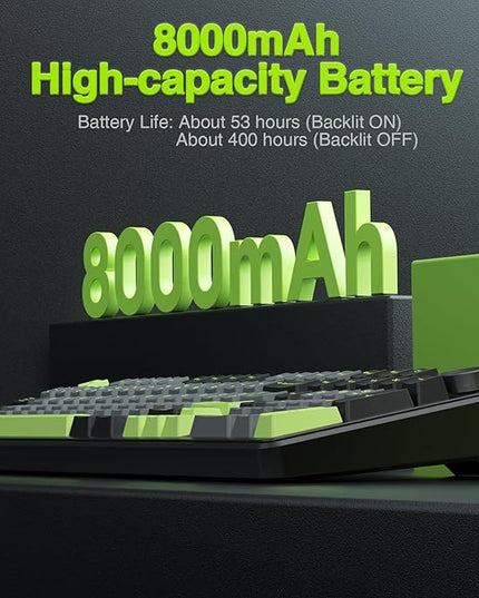AULA F99 Pro Wireless Mechanical Keyboard with Knob,Creamy Sound,Tri-Mode BT5.0/USB-C/2.4GHz Hot Swappable Keyboard,Gasket Structure,RGB Backlit Computer Gaming Keyboards