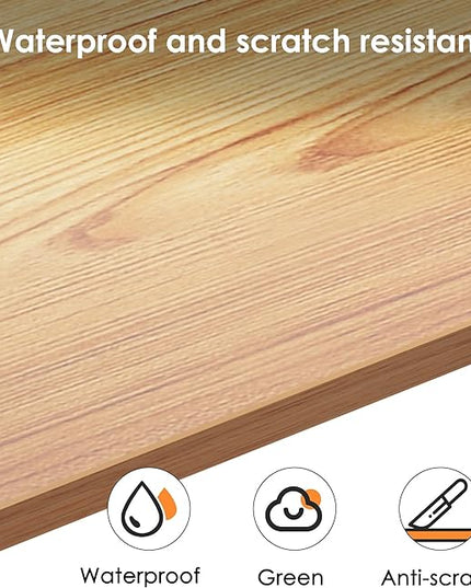 Need 54.3 Inch Large Computer Desk, Modern Simple Style Desk for Home Office, Basic Writing Table for Study Student, Teak