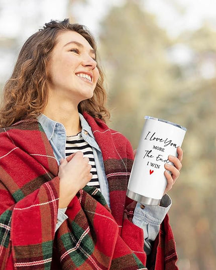 Valentines Day Anniversary Wedding Gifts for Women/Men Tumbler 20oz, Anniversary Wedding Gift for Couple, Gift for Girlfriend Wife, Wife Boyfriend Husband Birthday Gift Ideas, I Love You Gift