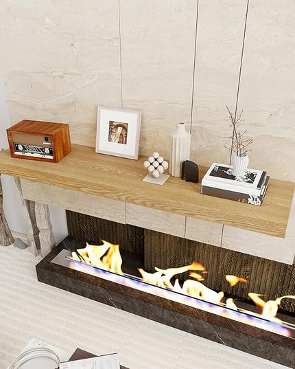Floating Shelves 48 Inch Long, 12 Inch Deep Floating Shelves for Wall, 48 x 12 Large Wall Shelves for Home Storage & Display, 2" Thicked Floating Shelf for Bedroom, Living Room, Oak Color, 1 Pack