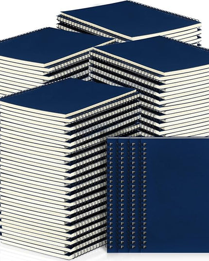 Yahenda Spiral Notebook Bulk A5 Journal Lined 8.3'' x 5.5'' Writing Composition Paper Small Notepad Subject Notebook for Students Office Business Back to School Supplies(Deep Blue,72 Pcs)