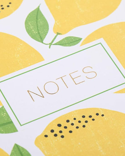 Graphique Designer Notebooks - Lemons - Spiral Bound Writing Journals for Offices, Schools, Classrooms, and More - Hard Cover with 160 Ruled Pages (6.25" x 8.25")