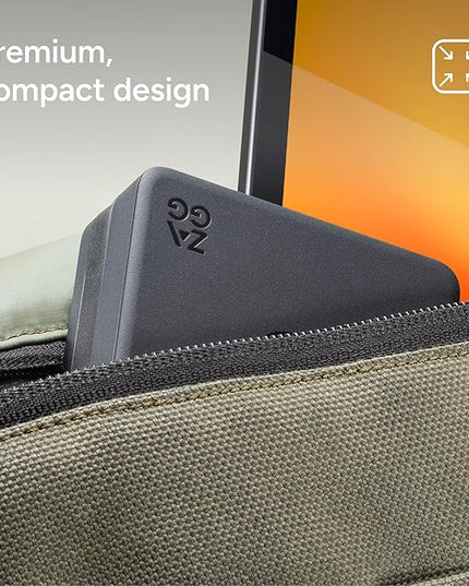 ZAGG 4-Port Hub with Wireless Charging - USB-C PD 100W, HDMI 4K, USB 10Gbps, High-Speed Charging & 4K Display, for Travel, Compatible w/Windows, macOS, iPadOS, ChromeOS, Android