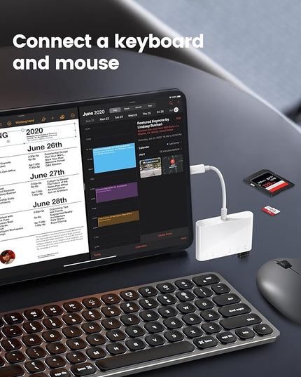 USB C SD Card Reader, USB-C to SD MicroSD XD Picture MS Memory Stick Cards, Type C 5 Slots Memory Card Adapter for iPhone 15 iPad Mac Laptop MacBook and Android Galaxy More USBC Devices