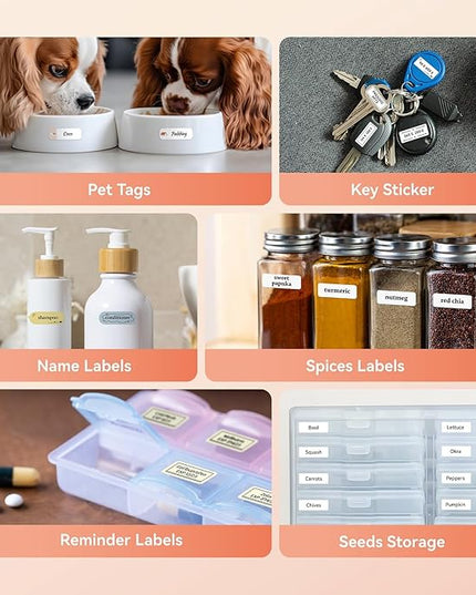 NIIMBOT Label Maker Machine D11 Label Printer Portable Wireless Connection Multiple Templates Available for Phone Easy to Use Office Home Organization USB Rechargeable