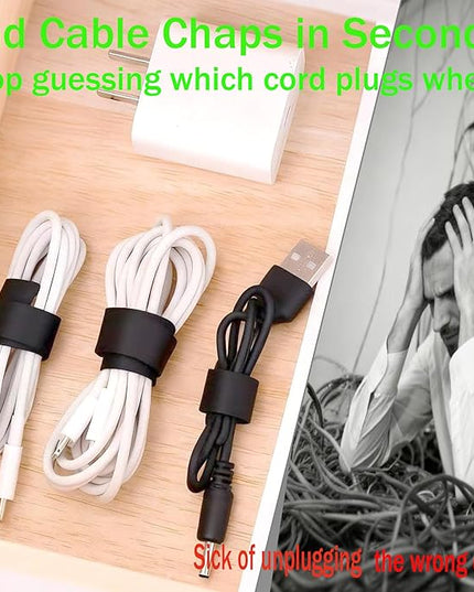 80-Pack Reusable Cable Labels & Cord Ties Kit – Write-On Wire Labels, Snap Ties + Dual-Tip Marker for Home Office Electronics Organization | Cable Tags, Cord Labels & Wire Markers Included