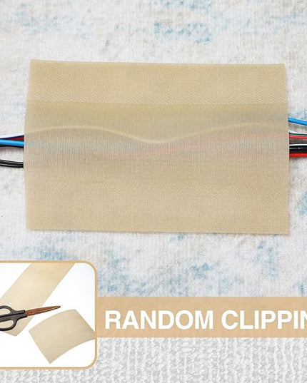 WILLBOND Carpet Cord Cover Cable Protector Floor Cover Cable Protector Management Only for Commercial Office Carpet(39.37 ft,Khaki)