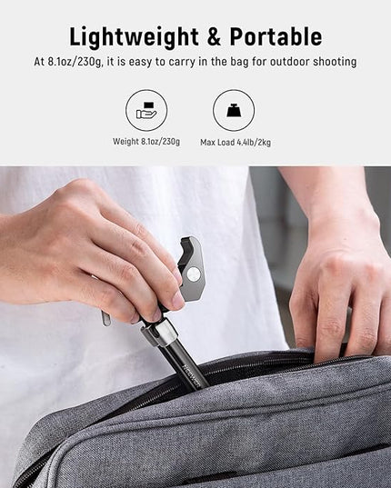 NEEWER 9.8"/25cm Magic Arm with Super Clamp & Cleaning Cloth, 1/4" & 3/8" Threads for Flash/LED Light/Microphone/DSLR Camera Monitor Compatible with SmallRig Camera Cage, Max Load: 4.4lb/2kg, ST25C