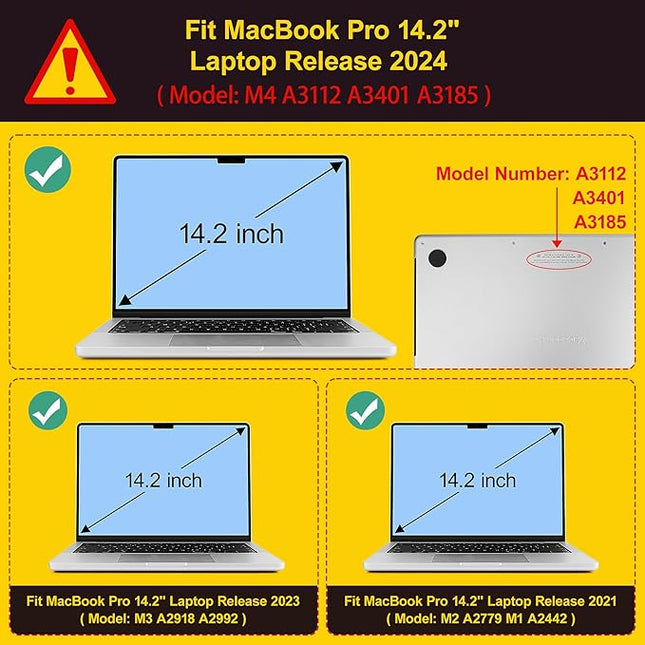 May Chen Case for MacBook Pro 14 inch, A2442 A2779 A2918 A2992 A3401 A3185 A3112 A3434, M1 M2 M3 M4 M5 Chip (2021-2025 Release), Plastic Hard Shell Case with Keyboard Cover, Bright Colorful Flowers