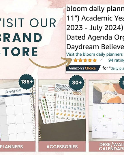 Bloom Daily Planners Newly Improved Classic Planner Sticker Sheets - Variety Sticker Pack for Decorating, Planning, Scrapbooking, etc. - 708 Stickers Per Pack!