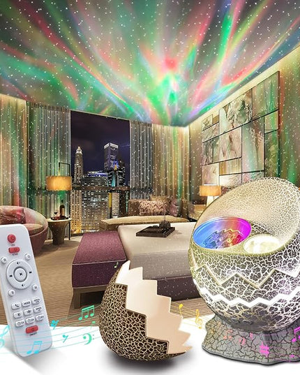 Rossetta Galaxy Projector, Star Projector LED Lights for Bedroom, Outdoor Lighting Projector, Starry Night Light with White Noise and Bluetooth Speaker, Gifts for Kids Adults Christmas, Birthdays