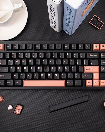 Sumgsn Keycaps 163 Keys Cherry Profile Doubleshot Dark Olivia Keycap Set Fit for Alice Keyboard 61/64/87/104/108 Cherry Mx Switches Mechanical Keyboard