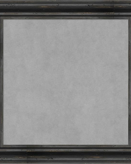 Amanti Art Black Framed Magnetic Board 25x25 Medium Vision Board for use with Magnets, 100% Metal Sheet to Display Items as Office Decor or for Home Organization in mudroom, Kitchen or Kids Room