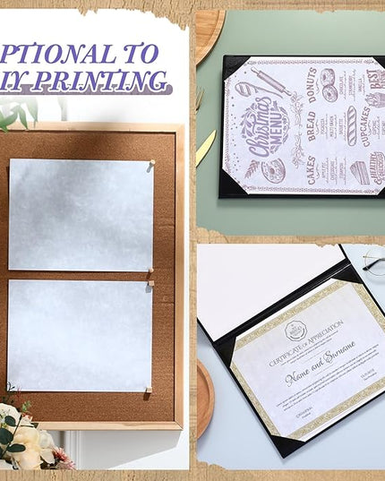 Epakh 200 Pcs Old Age Parchment Paper 8.5 x 11 Inch Standard Letter Vintage Colored Old Parchment Semblance Double Side Printing Paper (Light Purple)