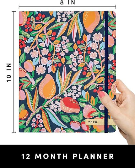 PAPERAGE 2026 Monthly Planner, 12 Months (January 2026 - December 2026), 8 in x 10 in, 2026 Planner with Large Monthly Spreads & Calendar Views, Note Pages, To Do Lists & Trackers, – Cherry Blossom