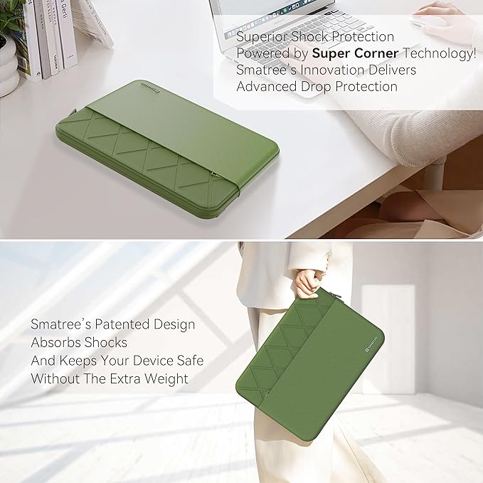 Smatree Laptop Sleeve for 14inch HP OmniBook 5 Flip 14, OmniBook X Laptop 14,for EliteBook Ultra G1i Next Gen AI PC,for EliteBook X Flip G1i Next Gen AI PC,for EliteBook-845/840 G10/G9, Green (E413G)