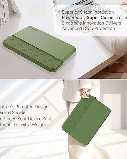Smatree Laptop Sleeve for 15.6 inch MSI Sword 15/Katana GF66/Katana 15/Crosshair 15/Pulse GL66, MSI Protective Laptop Case with Accessory Pocket, YKK Zipper, Green (E601G)